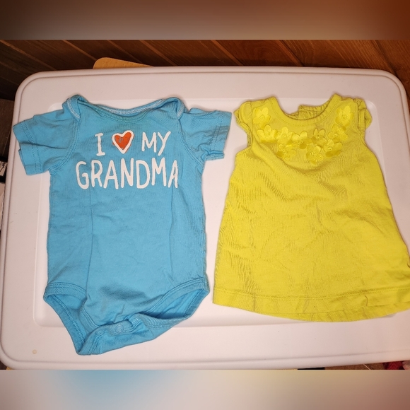 Bundle of 7 coats/shirts/onesies for 3 month baby girl - Picture 2 of 9